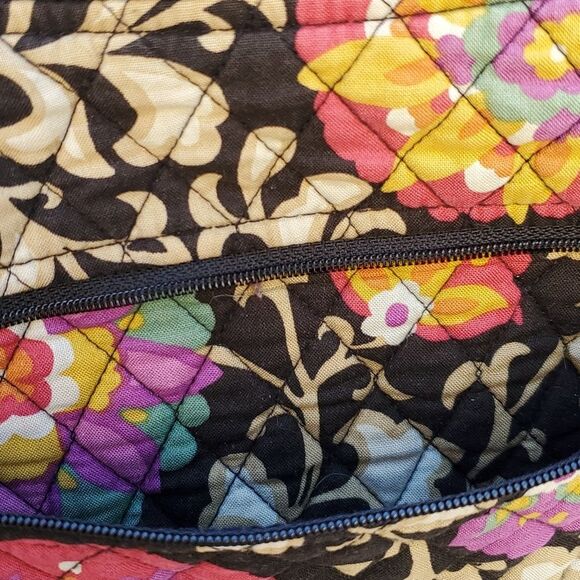 VERA BRADLEY SUZANI FLORAL QUILTED CROSSBODY BAG BLACK PINK BEIGE TAN PURPLE - Picture 5 of 11